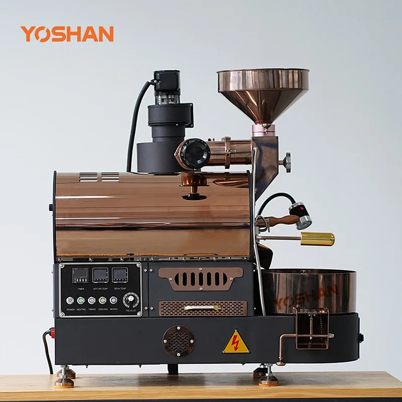 Yoshan BY Antique Series Commercial Gas/Electric 3kg Coffee Bean Roaster with Manual Damper