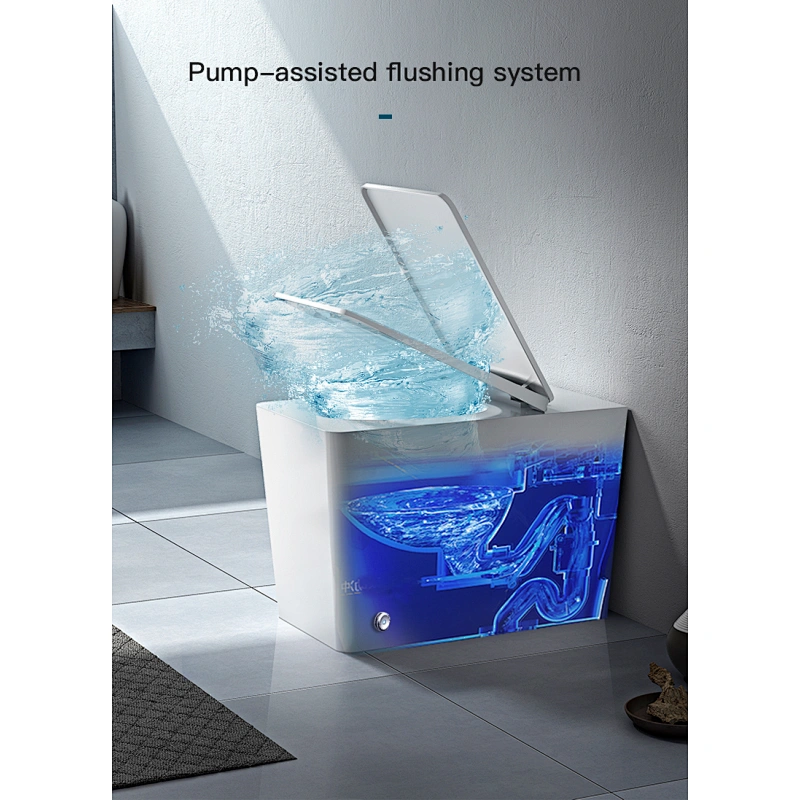 Simple one piece toilet E-J303