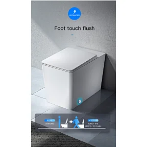 Simple one piece toilet E-J303