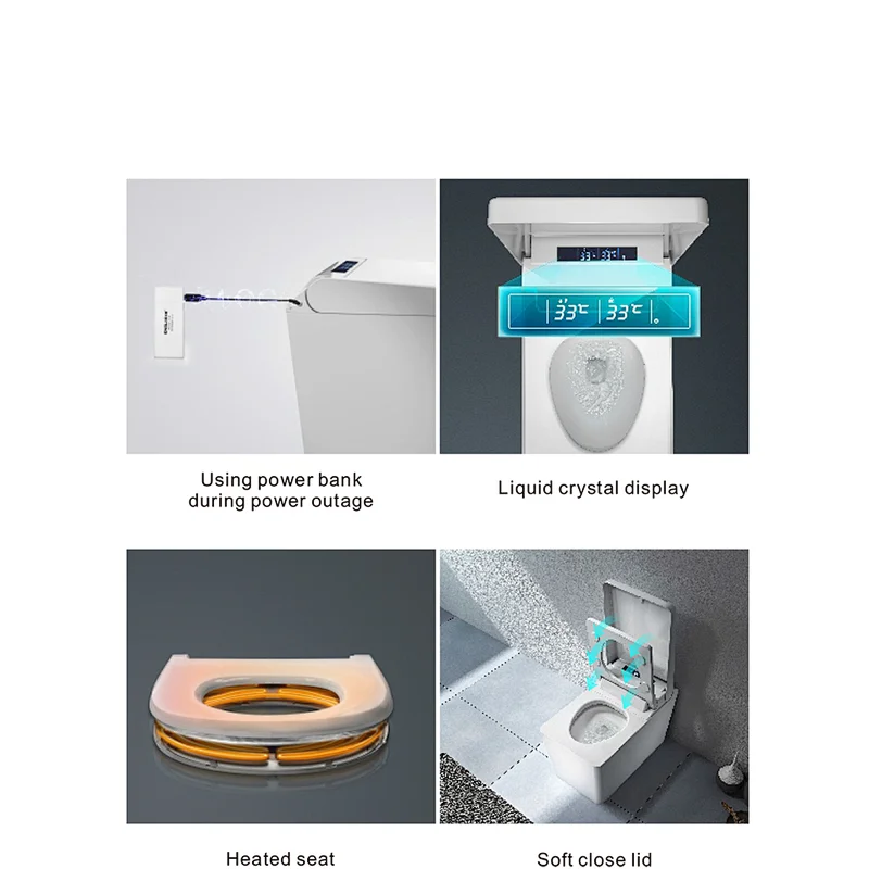 One-piece dual-flush intelligent toilet E-Z110