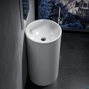 E-P02-1 Solid surface freestanding bathroom basin from China manufacturers