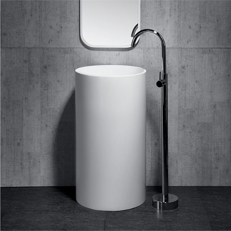 E-P02 Polymarble free standing bathroom sinks made in China
