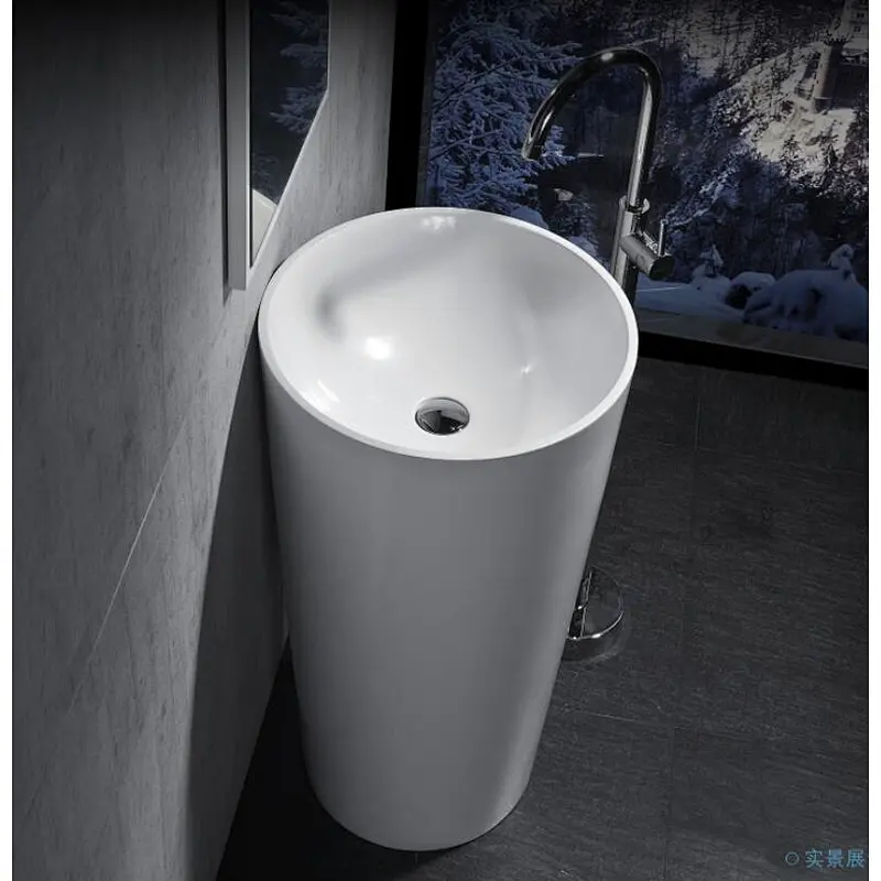 Modern Stone Sink, New Indoor Pedestal Wash Basin