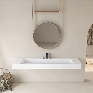 Artificial Stone White Wall-Mounted Wash Basin