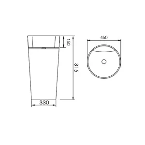 Italian style white freestanding sink