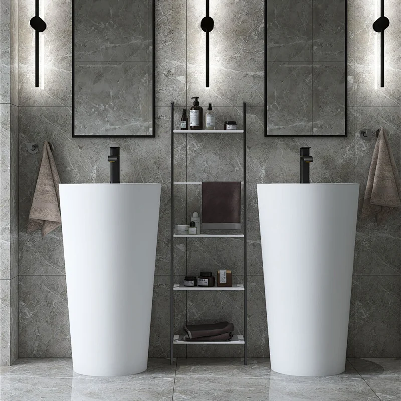 Italian style white freestanding sink