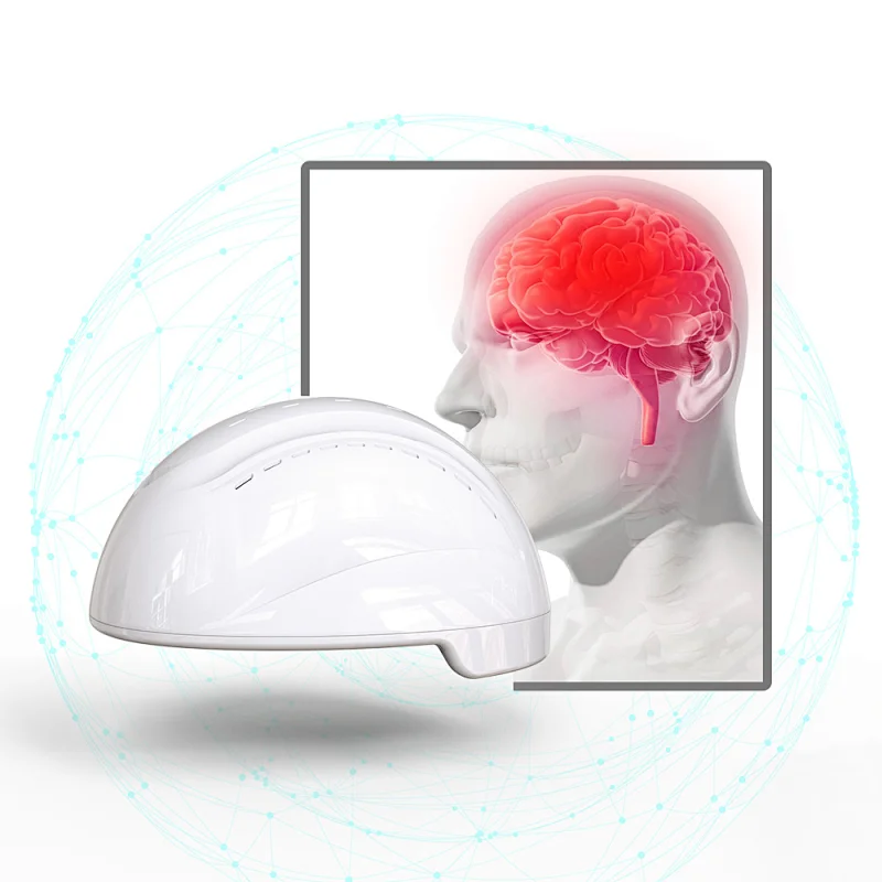 Transcranial pbm near infrared brain treatment helmet brain photobiomodulation machine