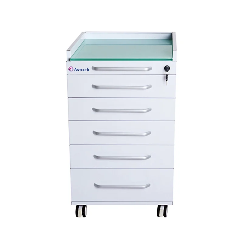 Five Drawers Stainless Steel Dental Mobile Cabinet