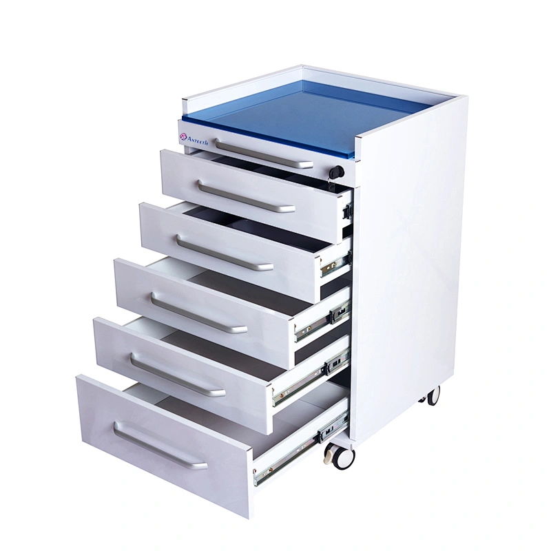 Five Drawers Stainless Steel Dental Mobile Cabinet
