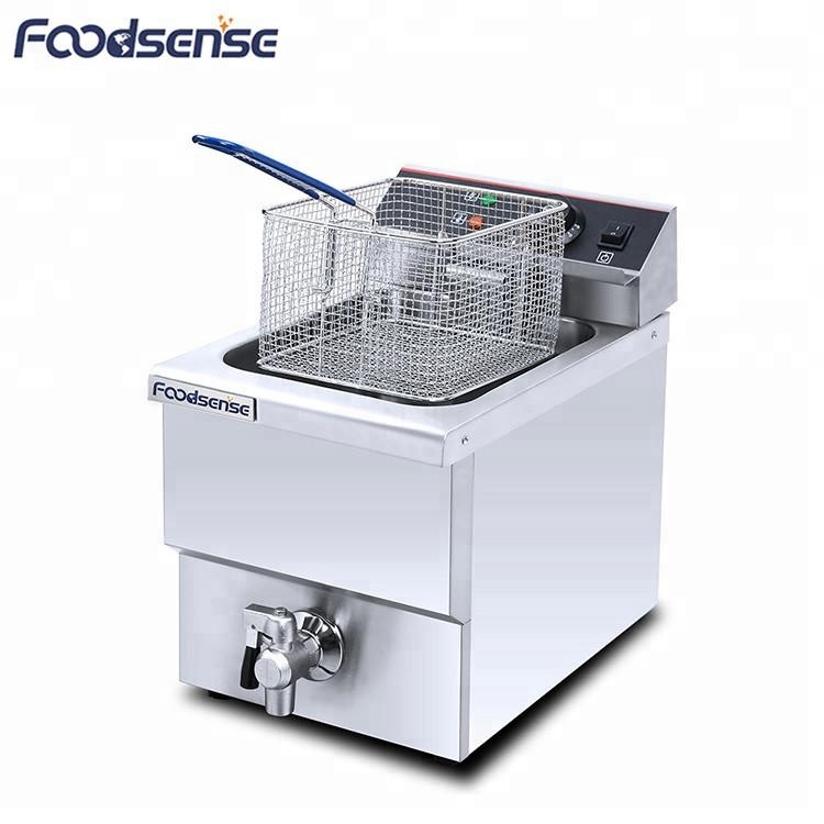 Stainless Steel 1-Tank 1-Basket Electric Chicken Fryer,Batch Fryer Machines
