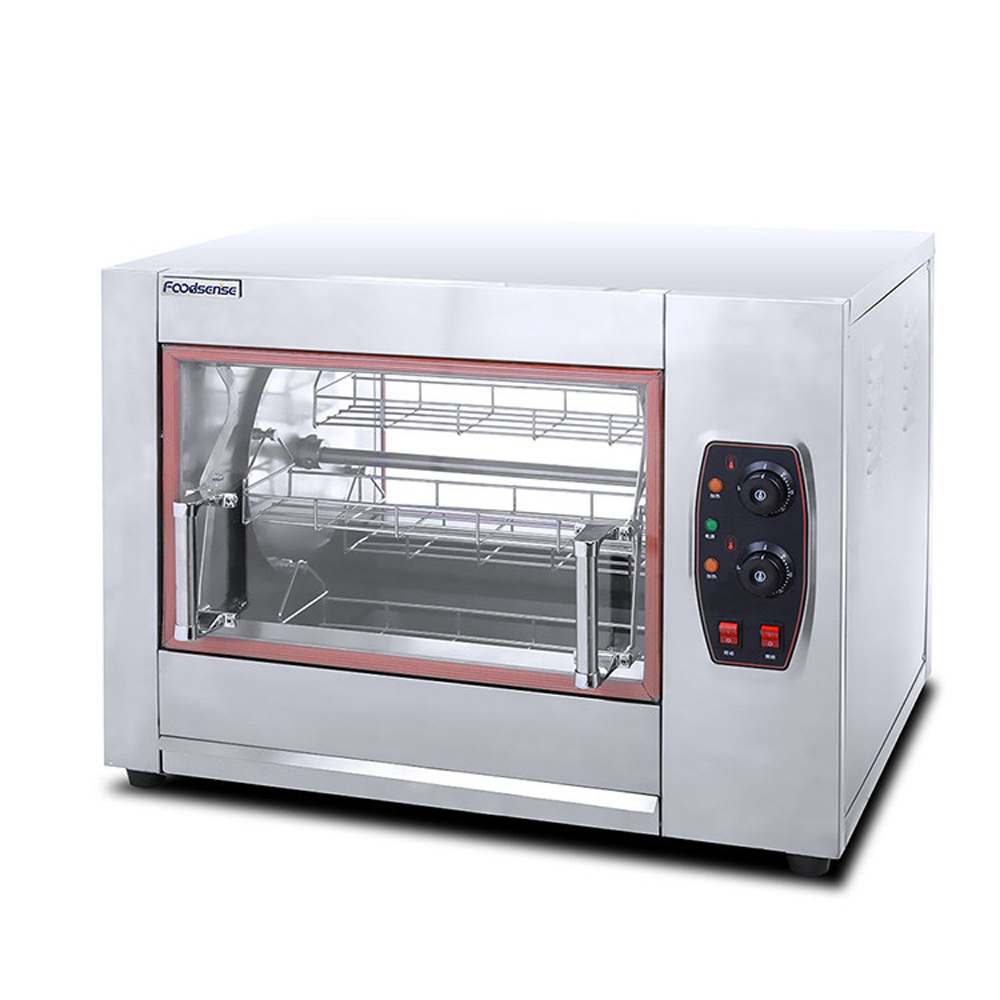 12 Months Warranty Stainless Steel Countertop 4.5KW Electric Convection Oven And Rotisserie