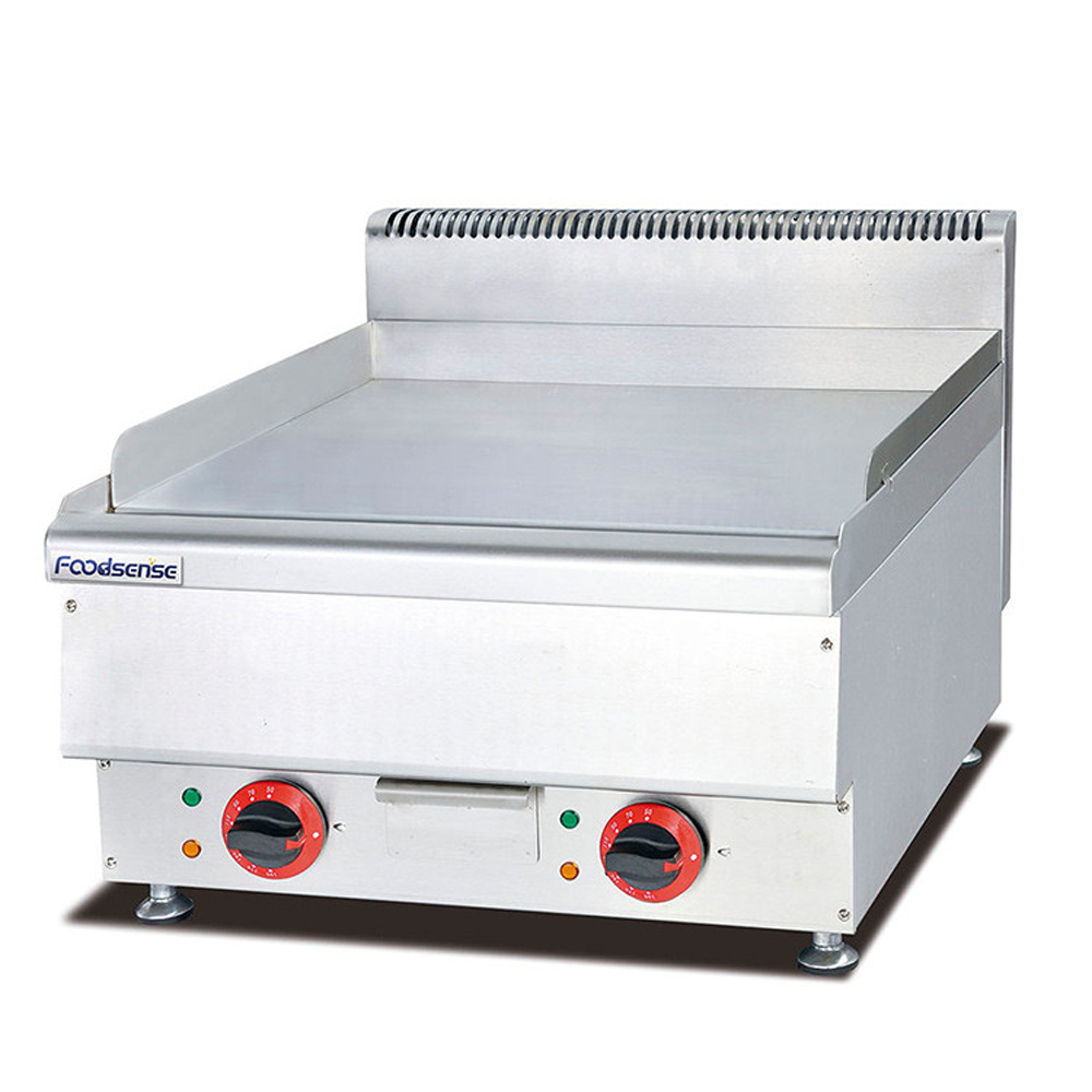 Stainless Steel 5.4KW Counter Top Kitchen Flat Plate Electric Grill Griddle