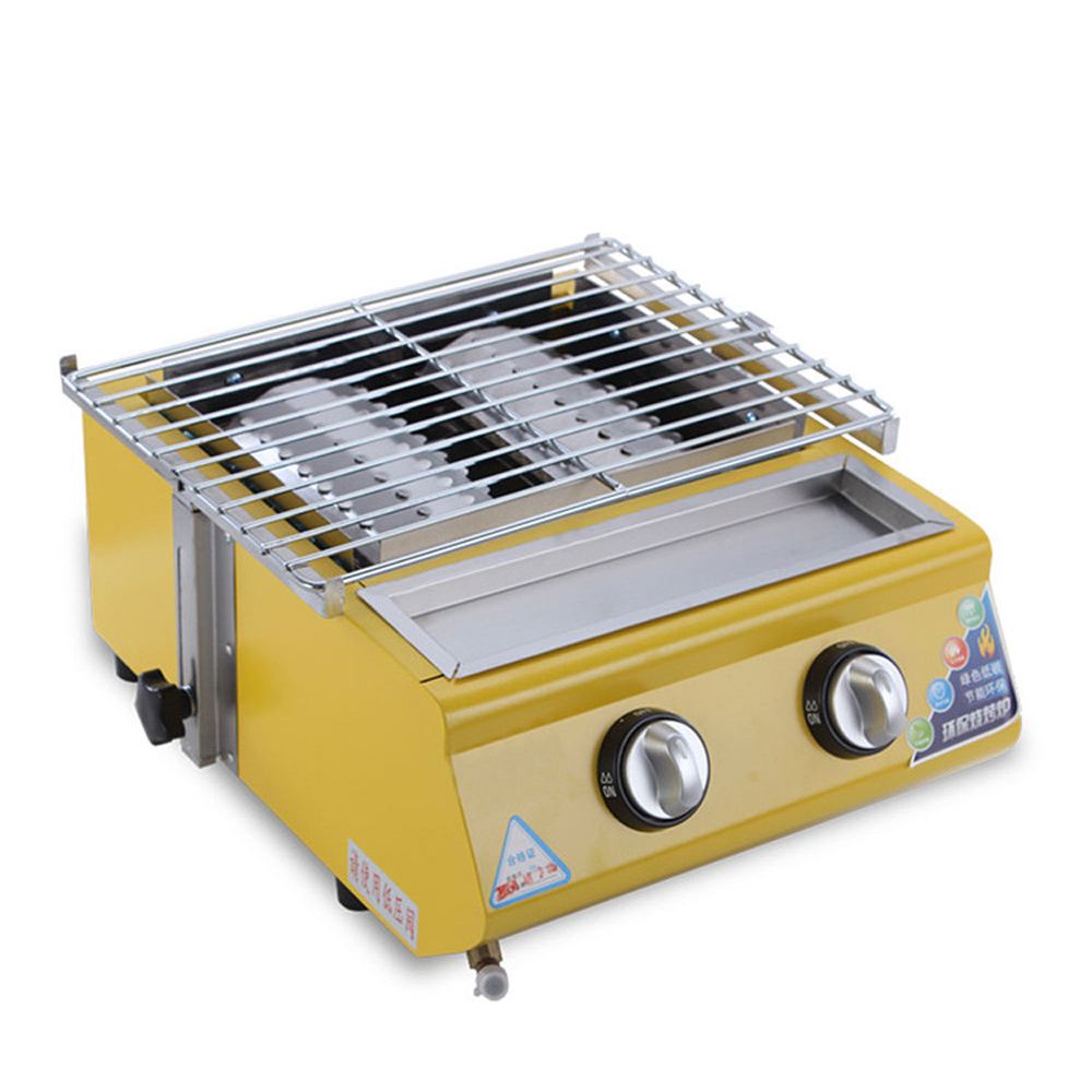 Guangdong Supplier 12 Months Warranty Small Two Party Yellow Mini BBQ Gas Grill Oven