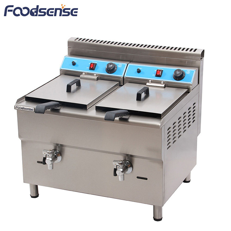 Commercial 2-Tank 2-Basket Gas Fryer Best Chip Fryer,Fries Fryer For Sale,Large Capacity Fryer