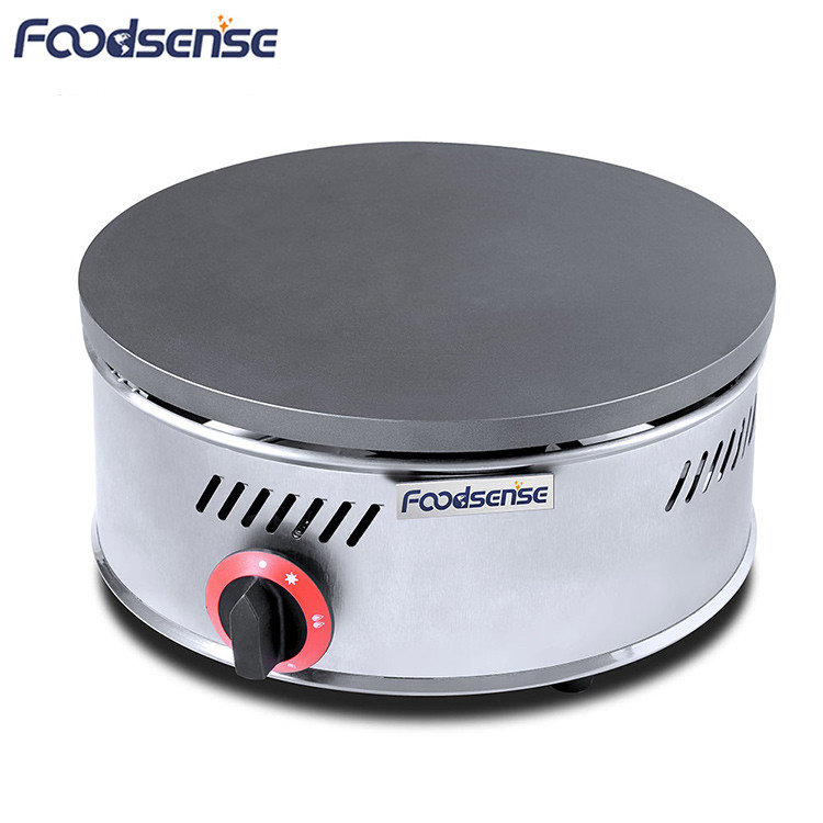 Japanese Commercial Stainless Steel 1-Plate LPG Gas Rotating Crepe Maker