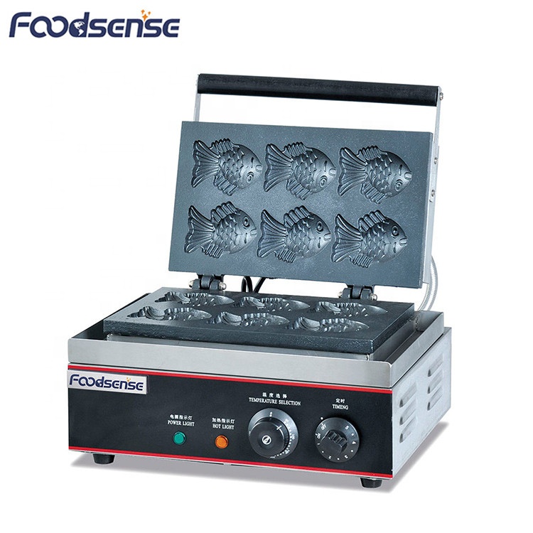 Commercial stainless steel Korean fish crisp maker, fish waffle maker of snack machine