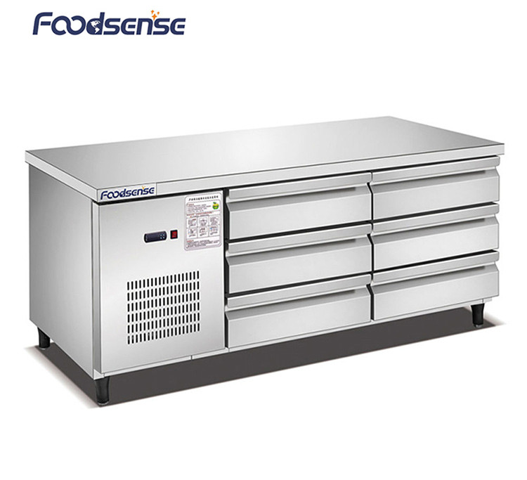 Commercial Catering Equipment Single-Temperature Salad Bar Prep Table Refrigerated Display