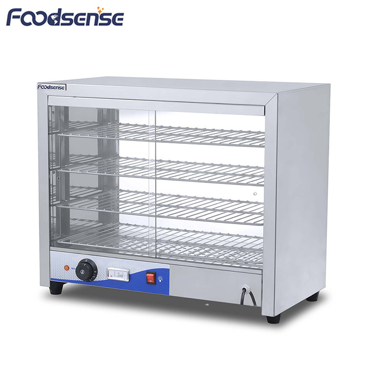 12 Months Warranty Stainless Steel 1KW Four Layer Heated Food Display Warmer Cabinet