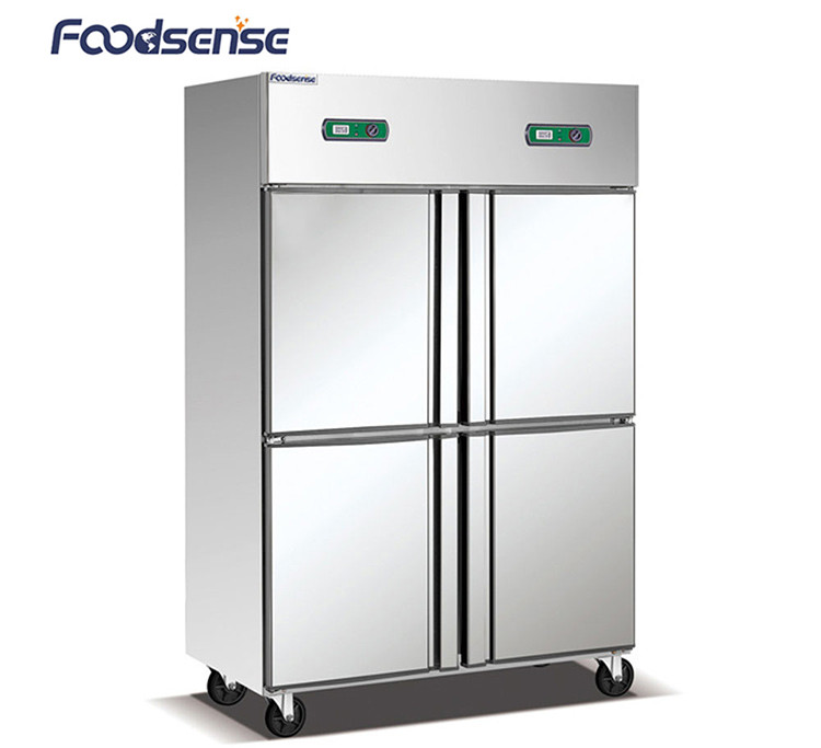 12 Months Warranty Commercial Stainless Steel Double-Temperature Vegetable Refrigerator Fridge