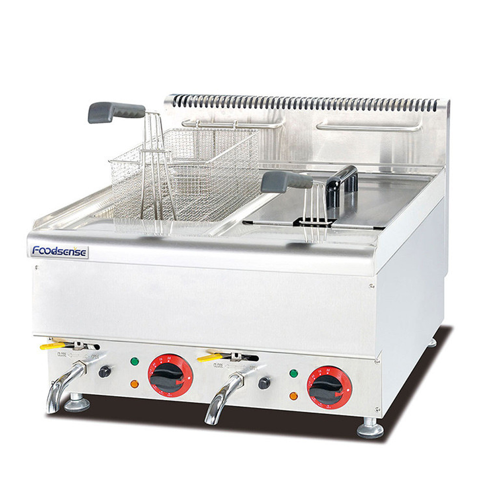 CE Certificate Counter Top General 2-Tank & 2-Basket Electric Deep Fryer For Home