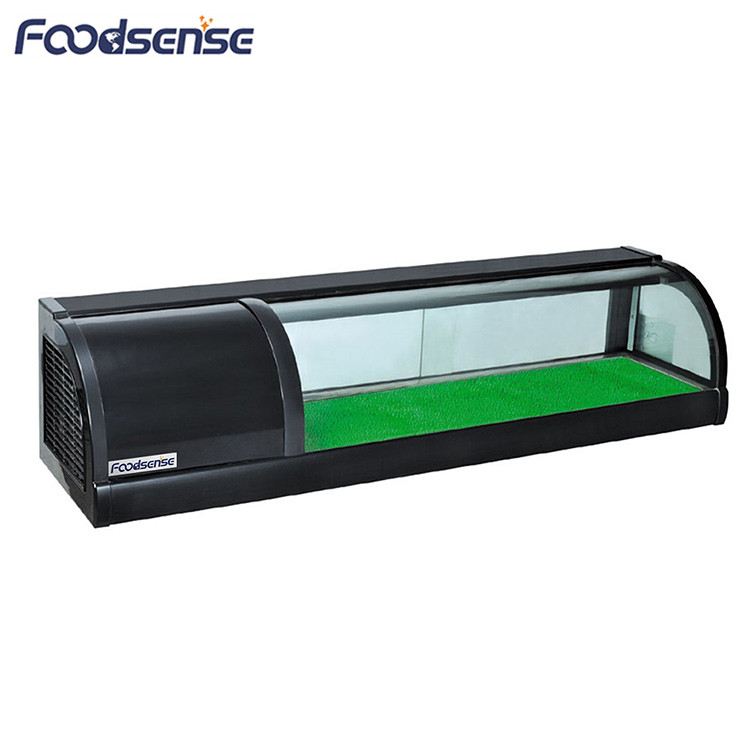 CE Certification 0.2KW Commercial Electric Best Counter Top Refrigerated Sushi Display Showcase