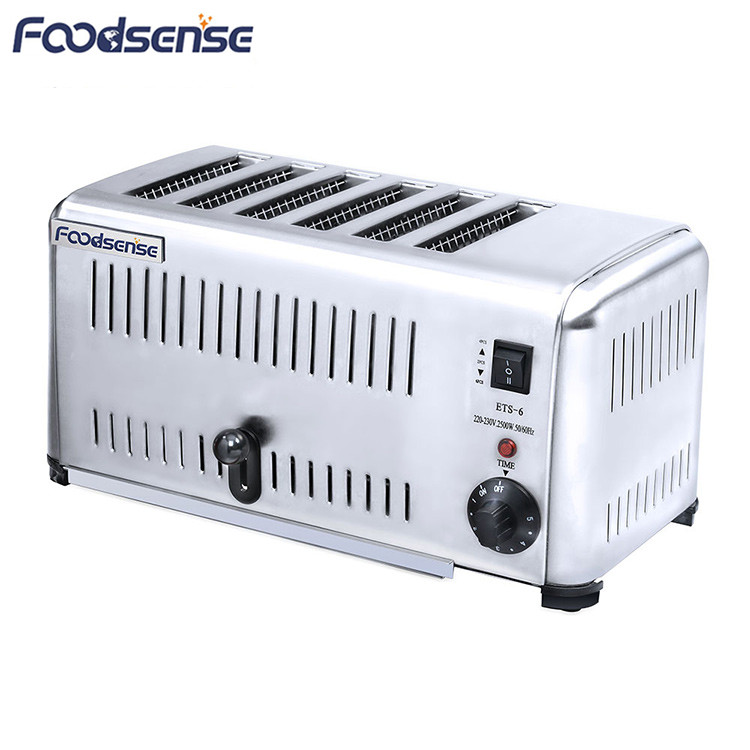 Guangdong Manufactory Supply Table Top Electricity Automatic 6 Slice Bun Toaster