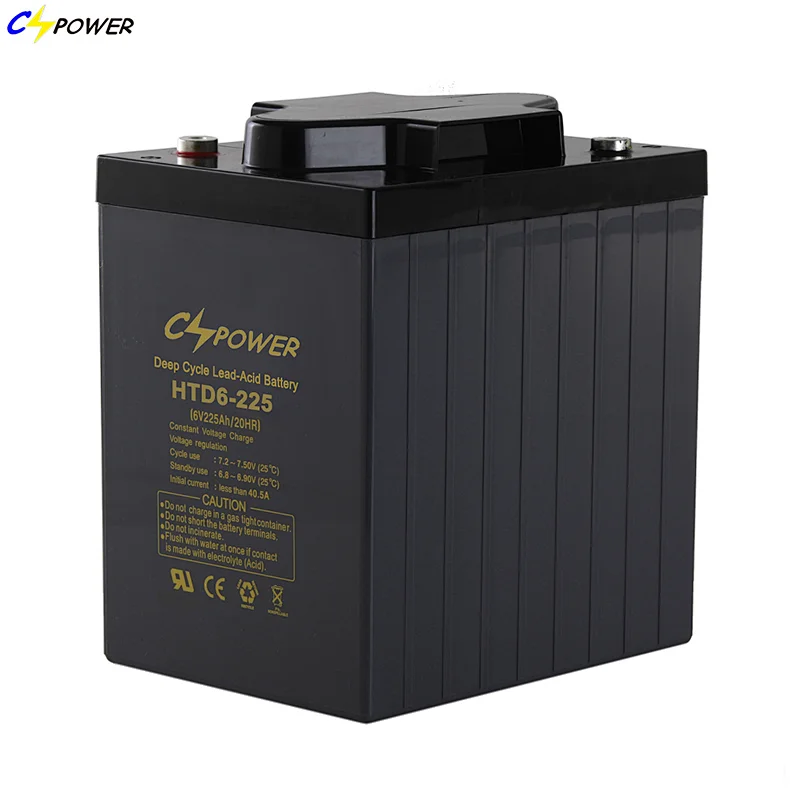 AGM Deep Cycle 6 Volts 220Ah Batteries for Electric Vehicle Applications
