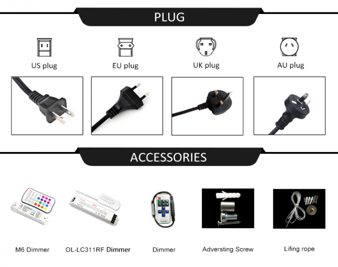 14 Colors AU/ EU Plug 12VDC 200cm Acrylic Neon Sign 5