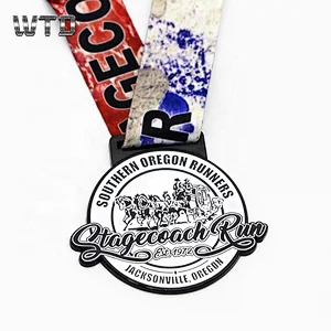 Girl Design Black Marathon Medals