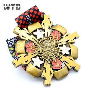 swimming running cycling triathlon medal