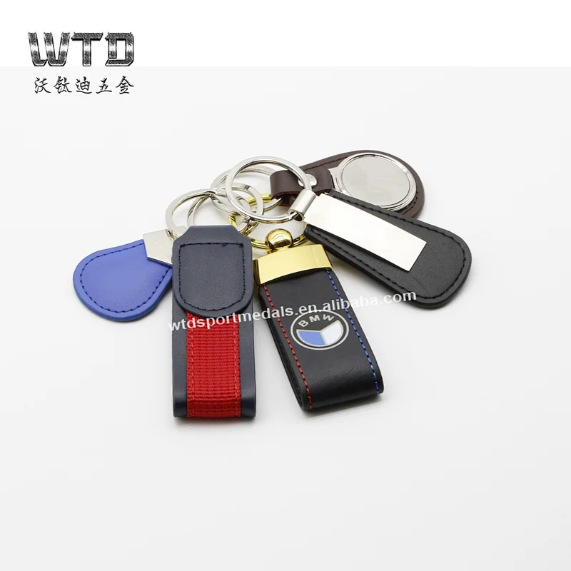 3D engraved leather keychain