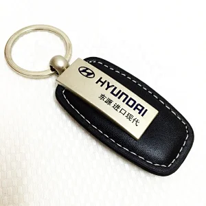 PU leather metal keychains