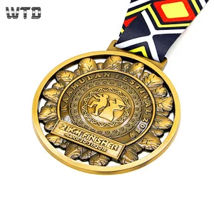 21K Finisher Antique Gold  Medals