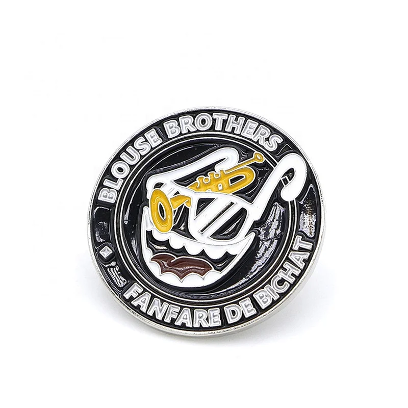 Custom music Logo Metal silver Badges