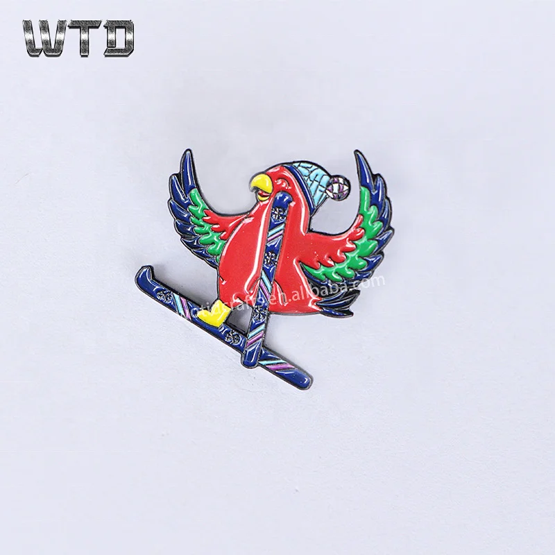 Bull soft enamel bulk badge