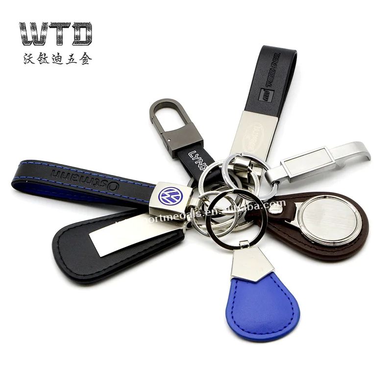 3D engraved leather keychain