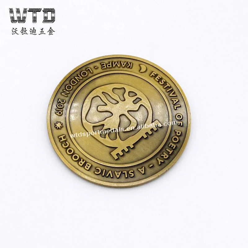 Challenge coin without color