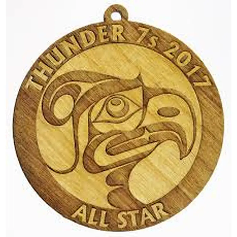 wooden cheap achievement medal