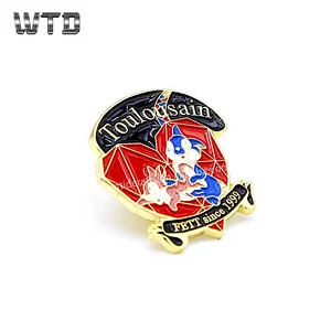 Custom gold plated badge pin