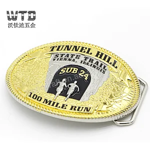 Zinc alloy die cast soft enamel gold and silver double plate buckles wholesale metal belt buckles for belts