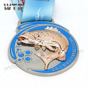 bike running triathlon metal medal