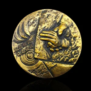 Round Metal Craft 3D brass coins
