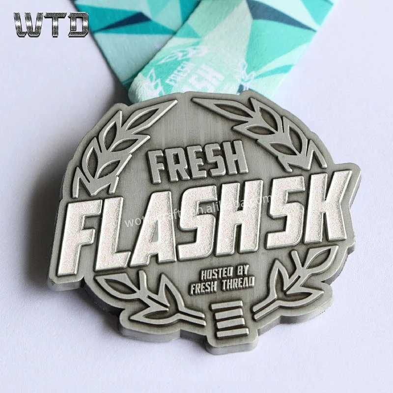 5K Marathon Glitter Sports Medal