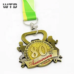Sports Glitter Medals with opener