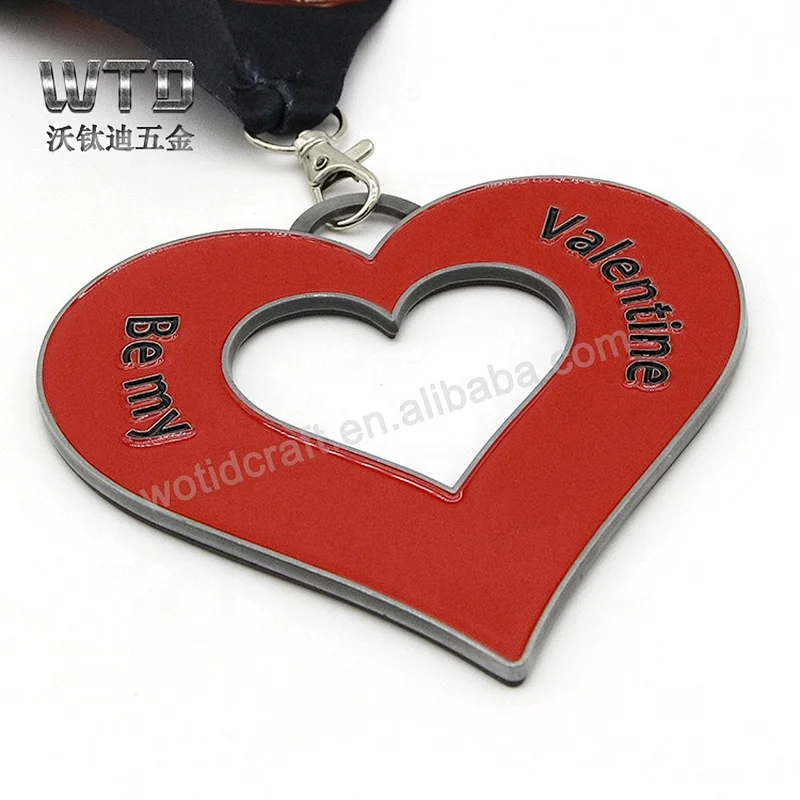 heart shape valentine medal