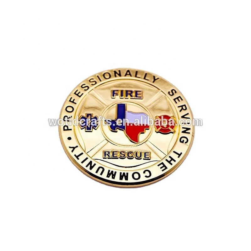 3d Military gold coin