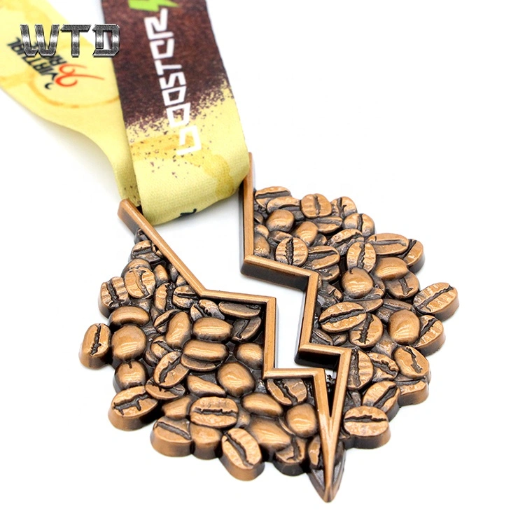 No MOQ Coffee Bean Marathon Medals