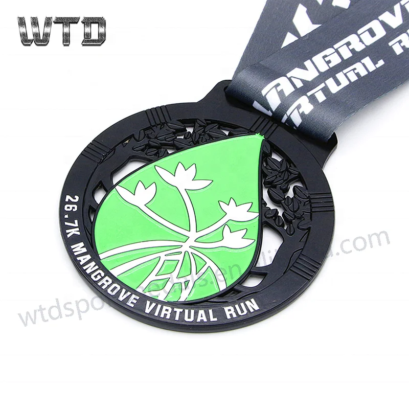 water drop virtual run medal