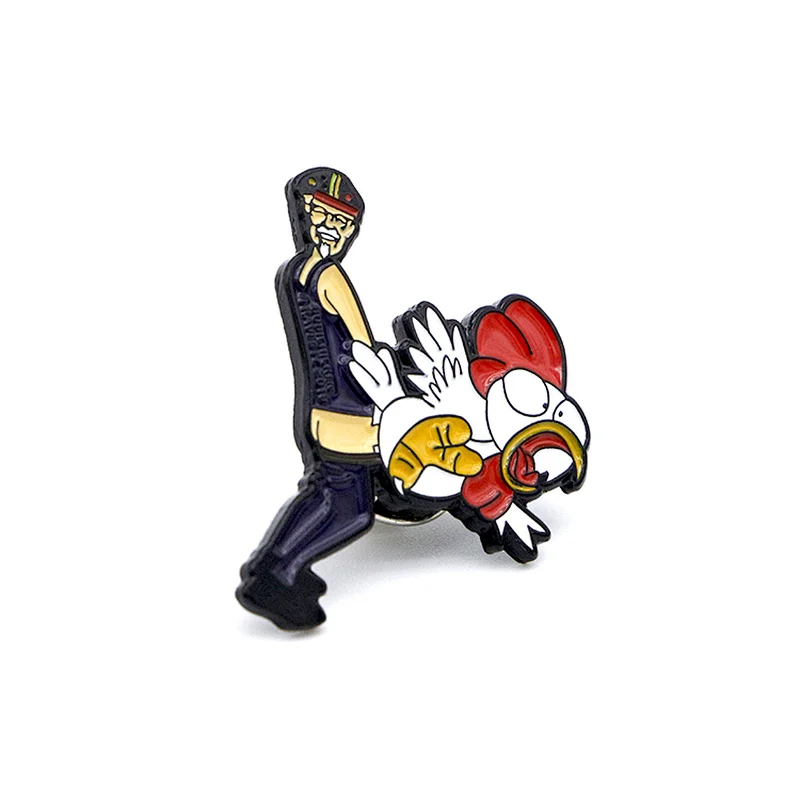 Cartoon character stamping lapel pins