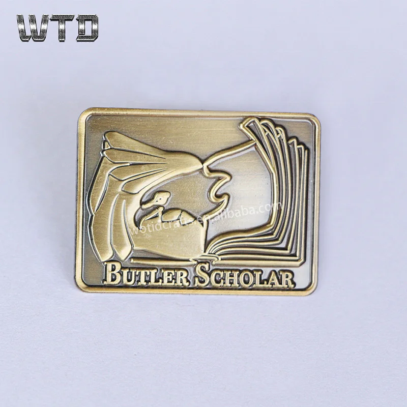 2D customized brass badge